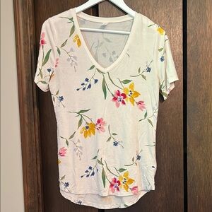 Old Navy Luxe Floral Short Sleeve T-Shirt
